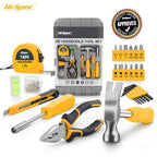 Hi-Spec Small Tool Kit Compact Set for Home and Office DIY, Yellow - color: Yellow