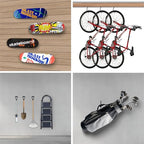 Sinoer 8 Pack Black Wall & Ceiling Mount Garage Bike Storage Hooks
