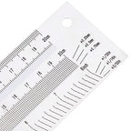 YWBL-WH T-Type Marking Ruler, 8 Inch Stainless Steel - size: 8 inches
