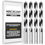 4Pcs 12MM Metric Brad Point Wood Drill Bit Set - size: 0.472" - 4pcs