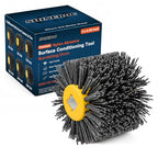 Shinboc 4.7 x 4 Inch Surface Conditioning Tool, 60 Grit Nylon Drawing Wheel - style: 60 Grit