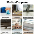 Qoqooice Transparent Window Weather Sealing Tape 3 Inch x 33 FT Weather Stripping Residue-Free Clear Window Insulation Tape for Doors Windows and Shower Glass Gaps (3 in * 33 FT) - size: 3 IN * 33 FT Clear