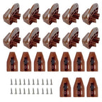 XTPTFABS 10Pcs Drawer Guide Repair Kit with Screws,Reinforced Brown Plastic