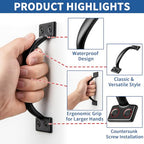 TamBee 6-1/2" Pulls Gate Handle Black Handle Metal Handle Gate Pull Handle Shed Door Handle Fence Gate Handles for Wooden Fences Outdoor & Kitchen Furniture Hardware 4PCS - size: 4 Pack 6-1/2 Inch Black