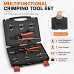 KF CPTEC Wire Crimper Kit 9PCS, AWG 22-2, Tool-Free Quick-Change Dies