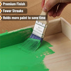 Bates- Angle Paint Brushes for Walls and Trim, 1.5", 3 pcs, Treated Wood Handles, 1.5 Inch Paint Brush - color: Wood Handle Angle, size: 3 Pack, 1.5"