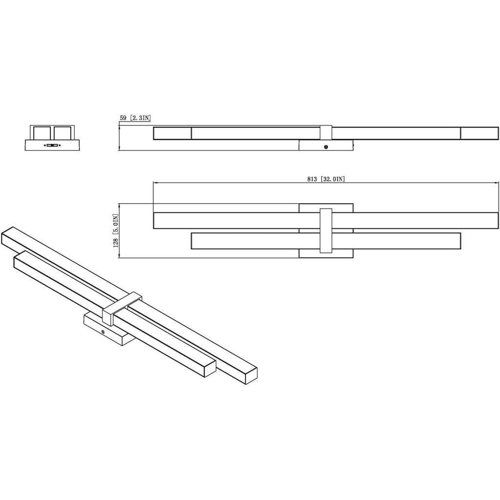 Open Box - Z-Lite 1008-32W-MB-LED - Bathroom Fixtures Indoor Lighting