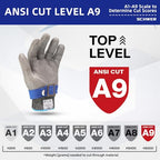Schwer SlicePro ANSI A9 Cut Resistant Glove PR1706, Stainless Steel Mesh Metal Glove, Food Grade for Kitchen Cooking, Butcher Meat Cutting, Oyster Shucking, Mandoline, Fishing, (M, 1 PCS) - size: Medium (Pack of 1), style: 1.0 Steel Wire