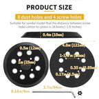 Orbital Sander Pad Replacement for Milwaukee, 4 Pack - style: Plastic Pad 4 PACK