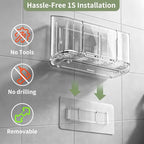 Electric Toothbrush Holder Wall & Counter, No-Drill, 5-Slot