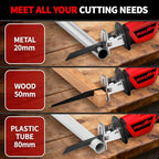 FULLYEA Reciprocating Saw Cordless, 3500SPM Variable Speed, 2x2.0Ah Battery