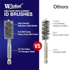 WICKED Professional ID Copper Tube Pipe Cleaner Replacement Brushes (1/2” (6-Pack)) - style: 1/2” (6-Pack)