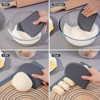 Silicone Dough Scraper with Metal Core Flexible Bowl Scraper Bread Baking - color: Dark Gray