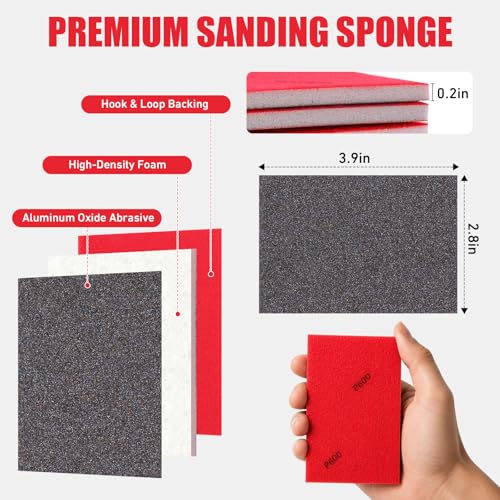 24 Pcs 2500 Grit Sanding Sponges, Wet Dry Sanding Blocks for Polishing - size: 24 PCS-2500 Grit