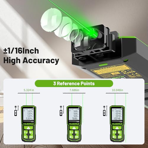 Huepar Bluetooth Green Laser Measuring Tool 330FT, S100-G-BT