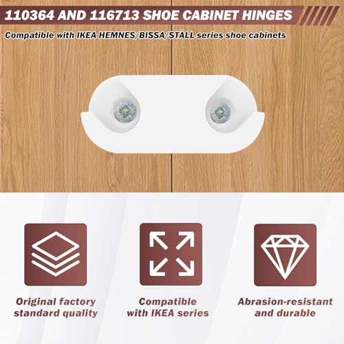 Shoe Cabinet Hinge and Stopper Replacement Part #110364 and #116713 - size: 110364 and 116713 (2 Pack)