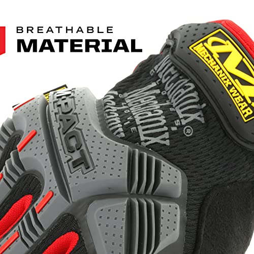 Mechanix Wear M-Pact Touchscreen Work Gloves, Large, Red/Black - color: Black/Red, size: Large