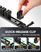 ALOANES Magnetic Screwdriver Organizer 36-Slot Black 3PC for Toolbox - color: Black