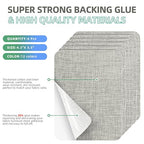 Azobur Coarse Linen Repair Patches, 6 Piece Self-Adhesive Linen Fabric Patches, Multi Color, Can be Used for Linen Sofa Repair and Linen Clothes Repair, Quick Fix Sofa.(Light Gray) - color: Linen - Light Gray