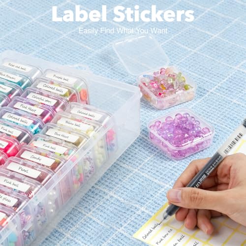 Bead Organizer Box, 72-Pcs Mini Clear Bead Storage with Lid, 2 Pack