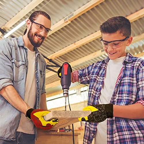 Kids Genuine Leather Work Gloves Age 2-12, Touchscreen, Reflective - color: Black, size: X-Small (2-3 Years Old)