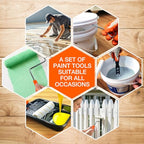 18 Pcs Paint Roller Kit - 9" & 4" Paint Roller with Paint Tray - color: 18 Pack, 9" & 4" roller
