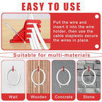 200 Pack Cable Stackers with Steel Nails, Multi-Cable Electrical Wire Clips