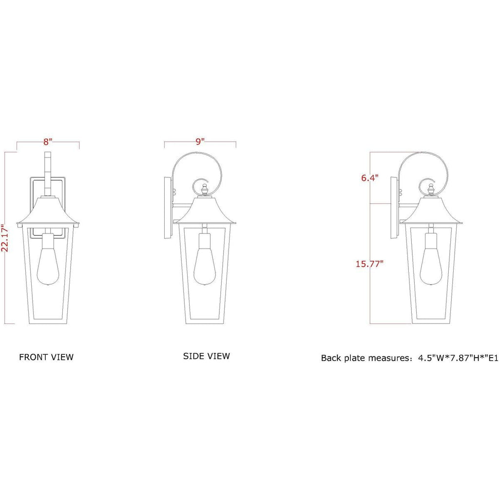 Open Box - Z-Lite 5008M-BK - Wall Sconces Outdoor Lighting