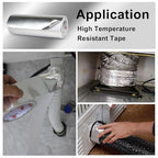 BOMEI PACK Aluminum Foil Tape,Heavy Duty Metal Foil,High Temperature Silver Duct Tape,Perfect for Sealing & Patching,HVAC,Air Ducts,Insulation and Metal Repair (12 Inch) - size: 12 Inch x 30 Yards