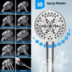 Hibbent All Metal High Pressure Shower Head, 12'' Rainfall Shower Head - color: Chrome, style: Round 12''