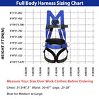 TT TRSMIMA Safety Harness Fall Protection Kit: Roofing Harness for Work - style: Blue