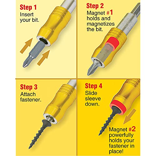 IVY Classic 45834 1/4" x 3" Mega-Magnetic Bit Holder, Impact Plus, 1-Piece - size: 3" Bit Holder, 1-Piece