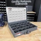 Metric Class 10.9 Hex Cap Flange Frame Bolts & Locking Flange Nuts Assortment Kit - 370 Pieces!