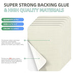 Azobur Coarse Linen Repair Patches, 6 Piece Self-Adhesive Linen Fabric Patches, Multi Color, Can be Used for Linen Sofa Repair and Linen Clothes Repair, Quick Fix Sofa.(Off-White) - color: Linen - Off-White