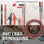HANDSKIT Double-Insulated Multimeter Leads Set, 30A Multimeter Test Leads