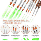 GETHPEN 29pcs Paint Brush Set, Acrylic Paint Brushes, Oil, Watercolor - style: Assorted Shapes