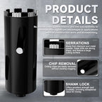 Diamond Core Drill Bit 4"(102mm) with Pilot Bit & Adapters (SDS Plus & Hex) – Upgraded Welded Segments, 8.6" Depth – for Concrete, Solid Brick, Hollow Brick, Masonry & More - size: (4"/102mm)
