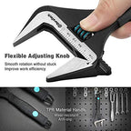 DURATECH 8-Inch Wide Jaw Adjustable Wrench - color: Black, size: 8-Inch
