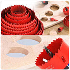 2-1/4 in. Bi-Metal Hole Saw Drill Bit - General Purpose Saw for Wood, Plywood, Cornhole, Ceiling, and Drywall - Includes Arbor & Pilot Bit - size: 2-1/4"(57mm)