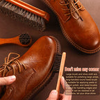 7 Pcs Horsehair Shine Shoes Brush Kit Polish Dauber Applicators Cleaning Leather Shoes Boots Care Brushes Suede Cleaner Brush with Microfiber Shoe Cloth(7 Pcs Style C) - style: 7 Pcs Style C