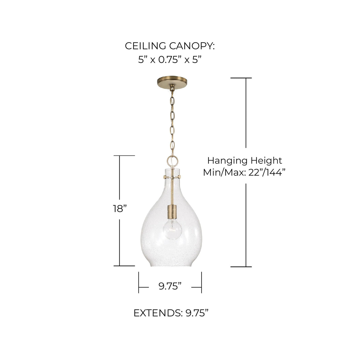 Open Box - Capital Lighting 349011AD - Pendants Indoor Lighting