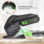 GALAX PRO 20V Cordless Detail Sander with 20 Pcs Sandpapers - style: Cordless Detail Sander