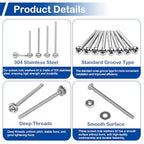 #6-32 x 1-1/4" to 2" Long Pan Head Machine Screw Kit for Electrical Outlets - size: #6-32(Long Screws Kit）