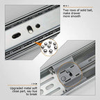 LONTAN 1 Pair Soft Close Drawer Slides 18 Inch Heavy Duty Cabinet Rails - color: Silver-Soft Close, size: 18 Inch - Drawer Slide