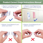 Paired A+B 3/4 inch Magnets Tapes 10FT, a b Magnetic Strips Match to Use with Strong Adhesive Backing, Flexible Magnetic Strips for DIY Craftings -2Pack - style: 3/4" x 10ft, 2 Rolls