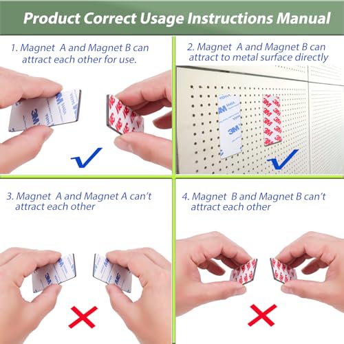 Paired A+B 3/4 inch Magnets Tapes 10FT, a b Magnetic Strips Match to Use with Strong Adhesive Backing, Flexible Magnetic Strips for DIY Craftings -2Pack - style: 3/4" x 10ft, 2 Rolls