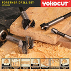Forstner Bit Set 16Pcs Hex Shank, Wood Drill Bits Set with Multi Sided Shank, Forstner Bits for Woodworking - style: 16PCS Forstner Bits Set