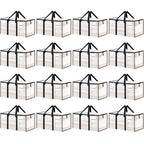 16 Pack Extra Large Clothes Storage Bins with Lids, Moving Bags, Clear - color: Clear, size: 16 Pack