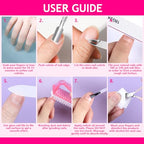 FANDAMEI Manicure Kit For Women, Nail Care Kit With Glass Nail File, 5pcs 180/240 Grit Nail Files For Natural Nails, Cuticle Oil, Cuticle Trimmer, Cuticle Pusher, Manicure Set, Nail Kit, Nail Prep Kit