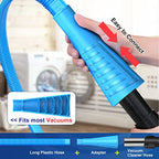 Sealegend 2 PCS Dryer Vent Cleaner Kit, Dryer Lint Vacuum Attachment&Brush - color: Blue